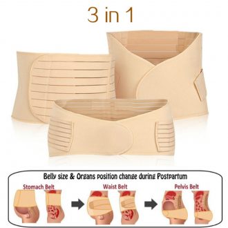 Postpartum Support Recovery Belly Belt Band Wrap Girdle 3 in 1